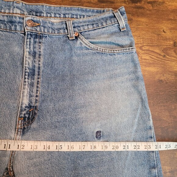 Vtg Levi's Jeans Mens 42x32 Measures 40x29 Orange Tab 505 USA 90's Raw Hem - Picture 7 of 10
